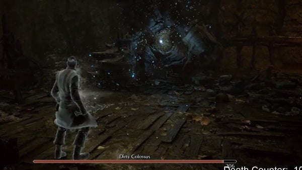 dirty colossus boss encounter swamp of sorrow demons souls remake wiki guide min
