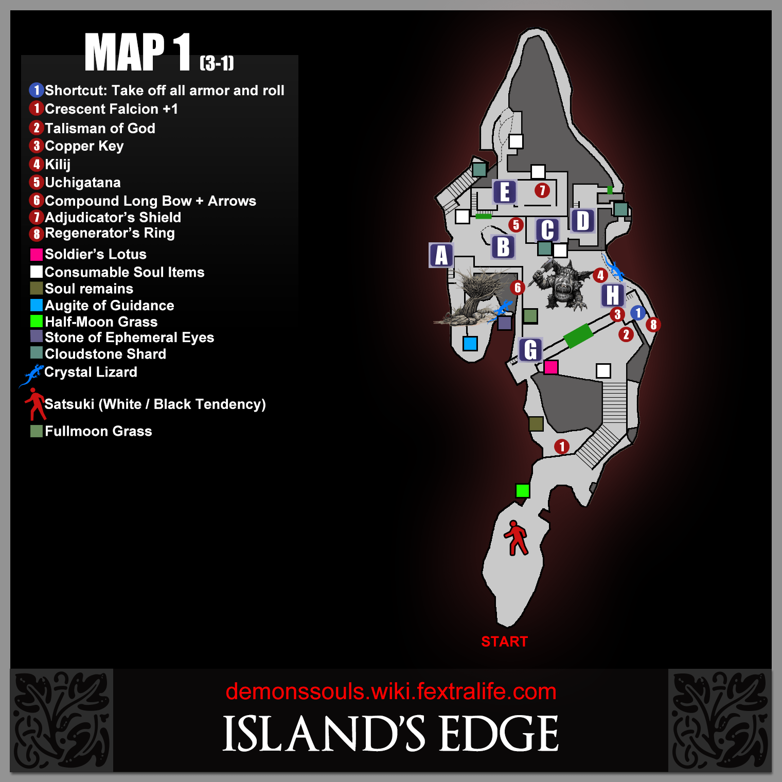 Demonfall Map with all of the key locations and trainers
